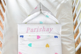 Colorful Hearts - Sleeping Bag With Embriodered Name